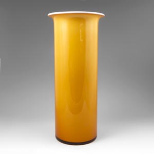 Holmegaard caramel-colored Regnbue/Rainbow vase